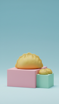Dumpling Squishy With Glossy Pastel Finish